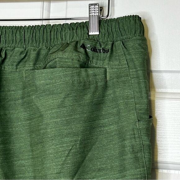 Columbia Green‎ Heathered Shorts Mens Elastic Waist Drawstring XL - Picture 4 of 5